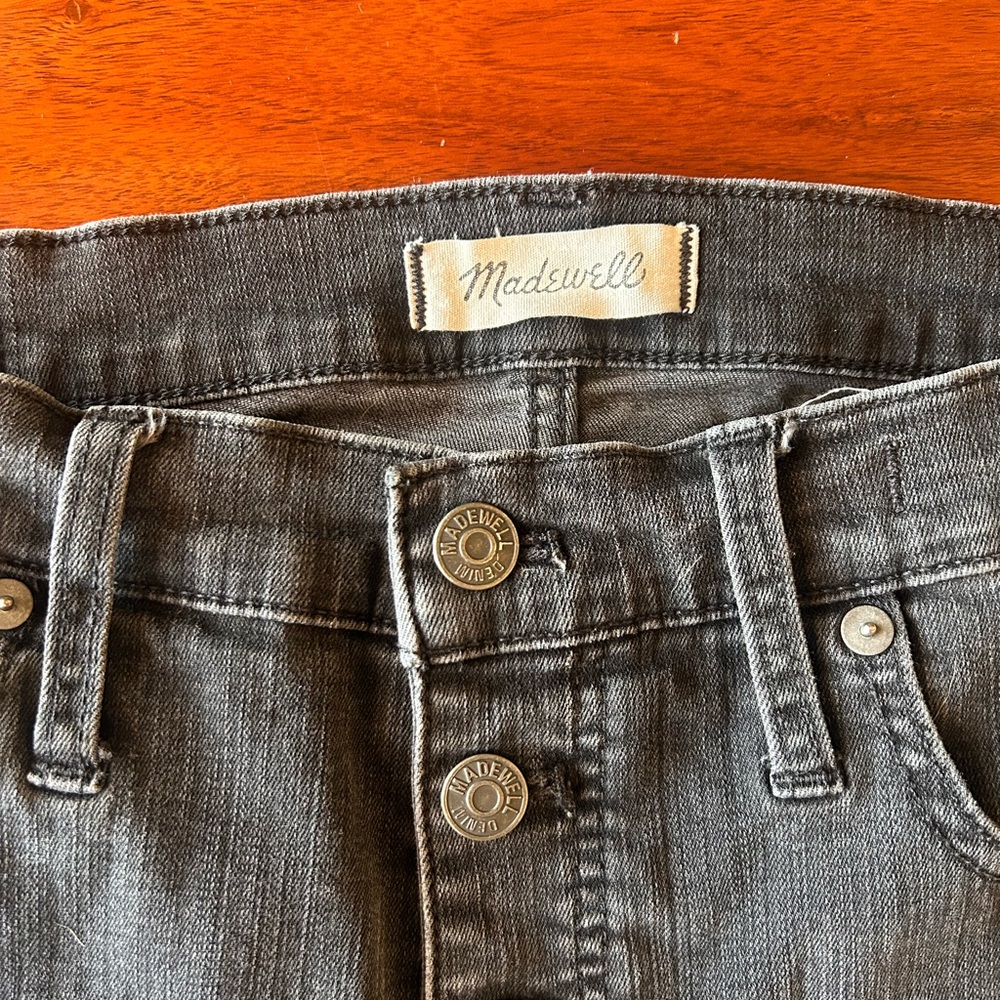 Madewell Black high-rise skinny jeans with button fly